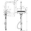 Смеситель Hansgrohe Aquno Select M81 , 21 см, сталь (73836800) изображение 4