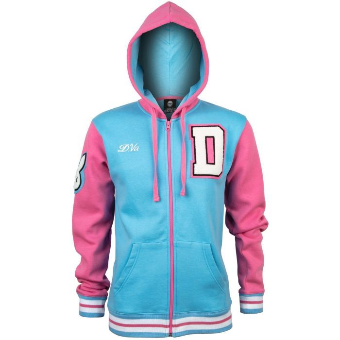 Кофта Jinx Overwatch Varsity D.Va Zip-Up Hoodie Blue/Pink XXL (JINX-9349XXL)