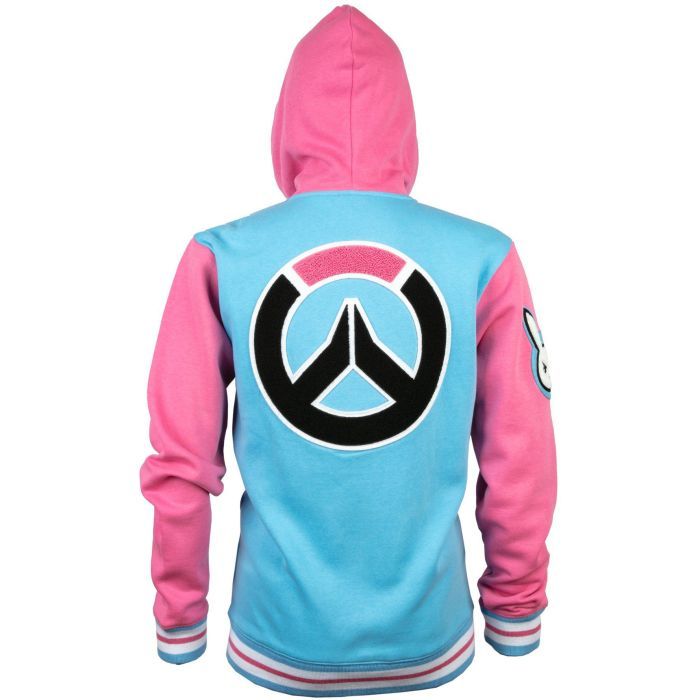 Кофта Jinx Overwatch Varsity D.Va Zip-Up Hoodie Blue/Pink XXL (JINX-9349XXL) изображение 2