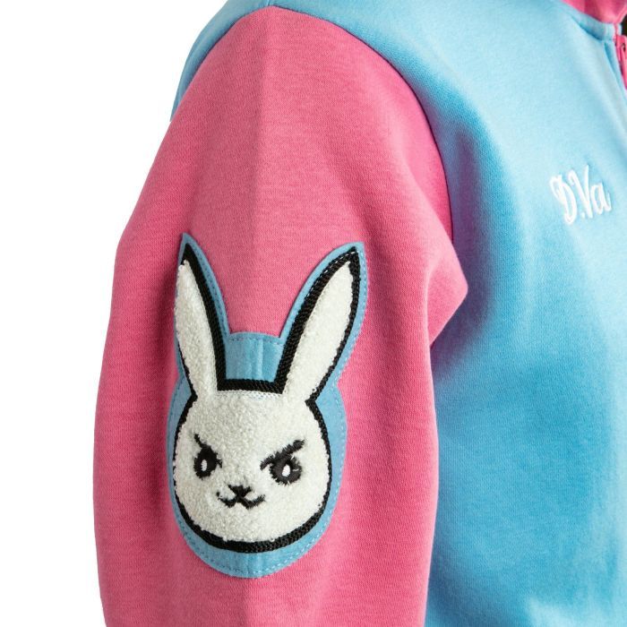 Кофта Jinx Overwatch Varsity D.Va Zip-Up Hoodie Blue/Pink XXL (JINX-9349XXL) изображение 5