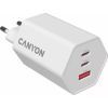Зарядний пристрій Canyon HEXAGON 65 GaN 65W 2xPD 1xQC EU White (CND-CHAHEX65W) зображення 4