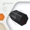 Зарядний пристрій Canyon HEXAGON 65 GaN 65W 2xPD 1xQC EU White (CND-CHAHEX65W) зображення 6