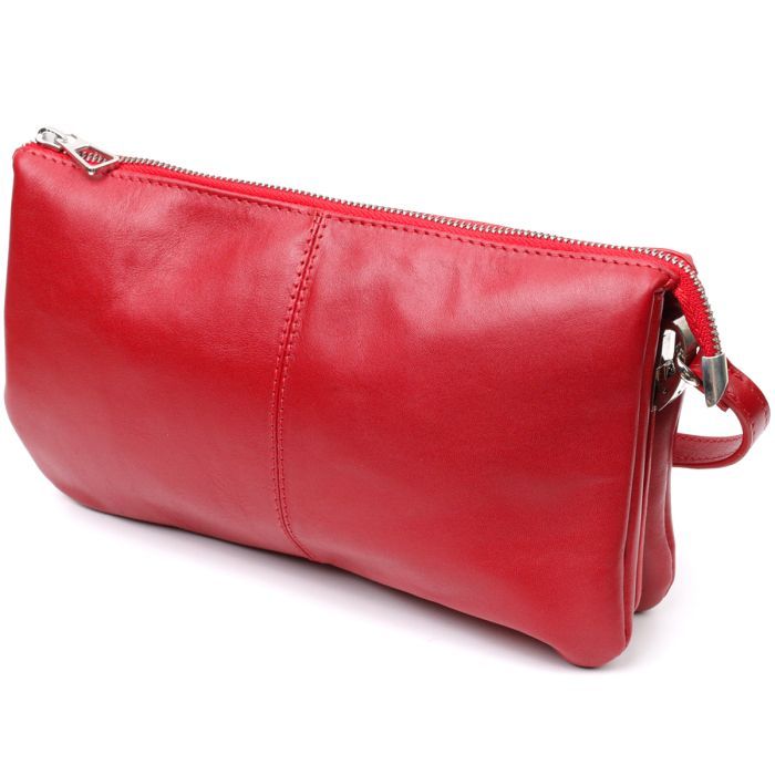Сумка Grande Pelle Из натуральной кожи Красная (11670) изображение 2