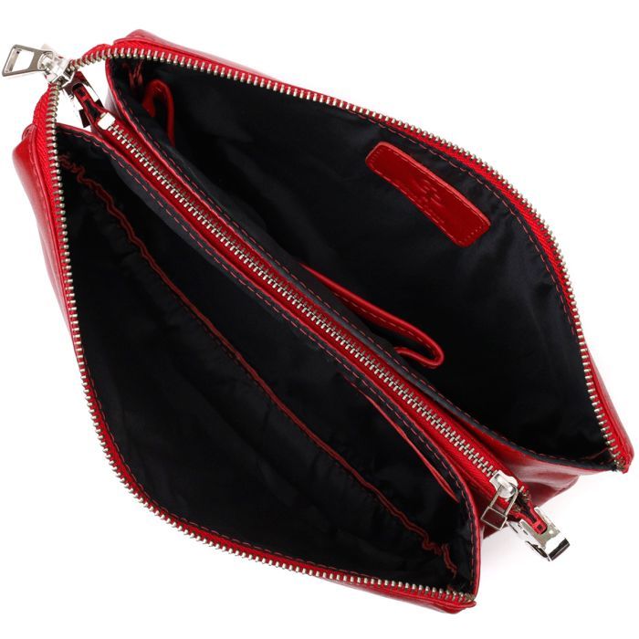 Сумка Grande Pelle Из натуральной кожи Красная (11670) изображение 5