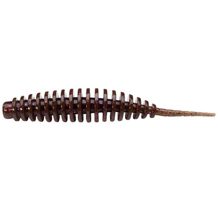 Силикон рыболовный FishUP Tanta 1" 050 - Green Pumpkin Brown/Red&Purple (12шт/уп) (1862.02.49)