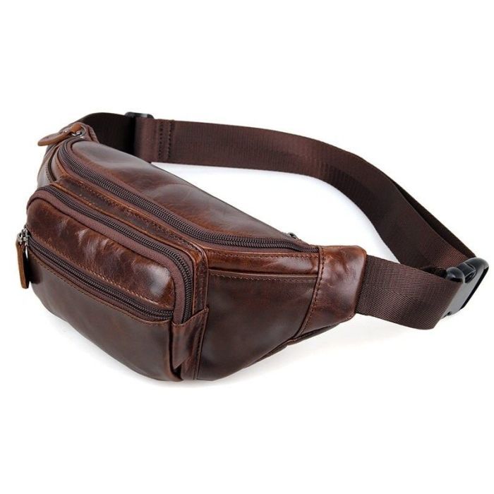 Сумка Vintage Поясная Коричневая (14422) изображение 2