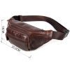 Сумка Vintage Поясная Коричневая (14422) изображение 3