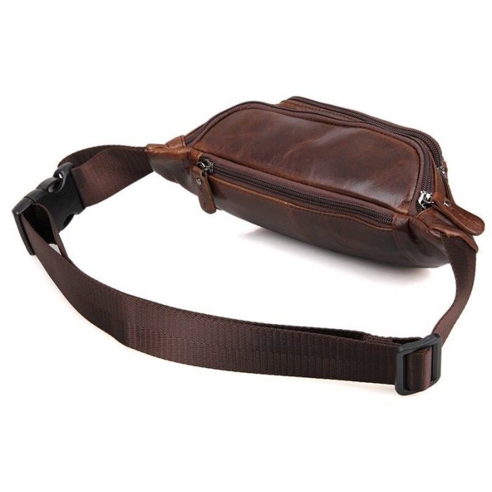Сумка Vintage Поясная Коричневая (14422) изображение 6