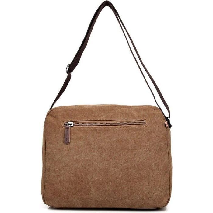 Сумка Vintage Текстильная Коричневая (14445) изображение 11