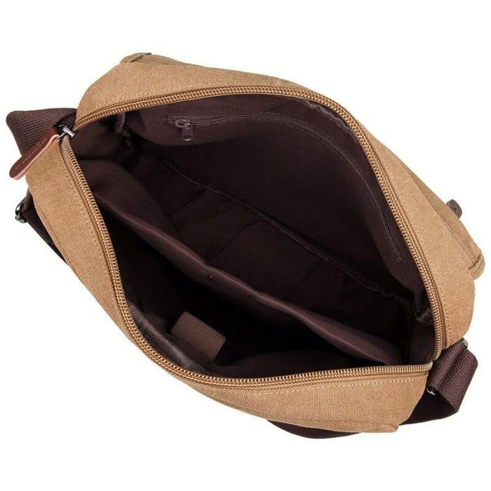 Сумка Vintage Текстильная Коричневая (14445) изображение 6