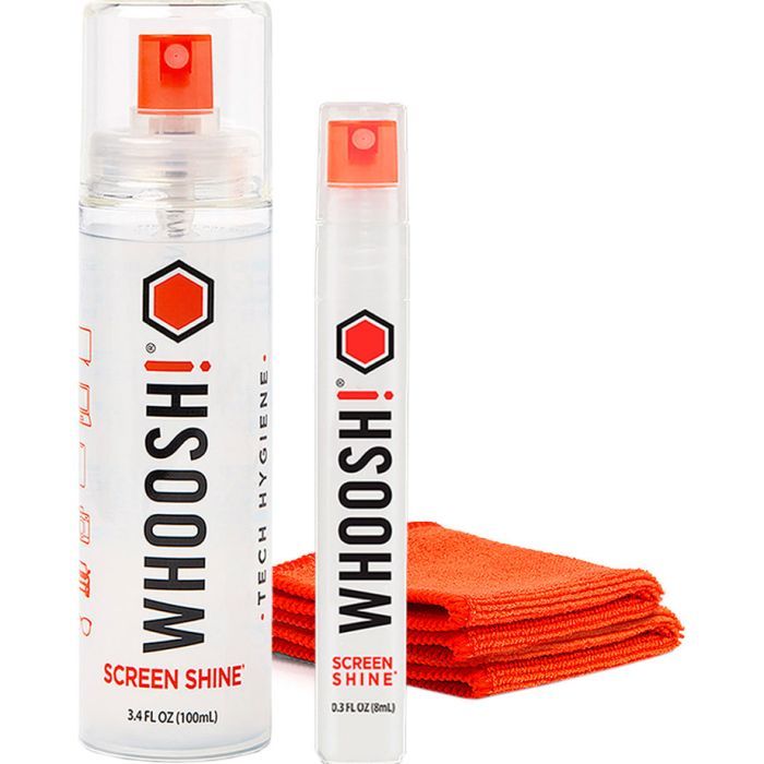 Спрей для очистки Whoosh! Screen Shine DUO 100+8ml, microfiber 14x14cm (1FG108ENFR) изображение 2