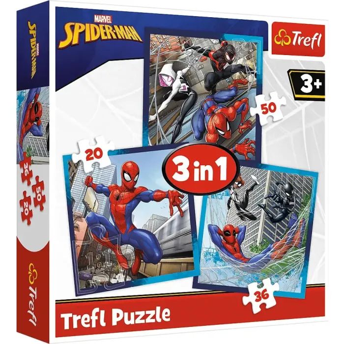 Пазл Trefl Spiderman Друзі-павуки 3 in1 (5900511348743)