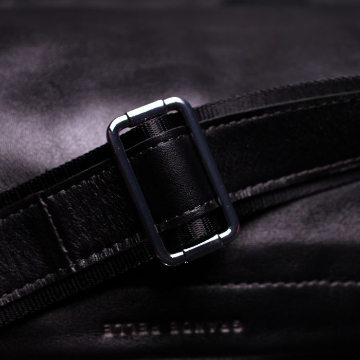 Сумка Grande Pelle Через плечо из натуральной кожи Черная (11649) изображение 10