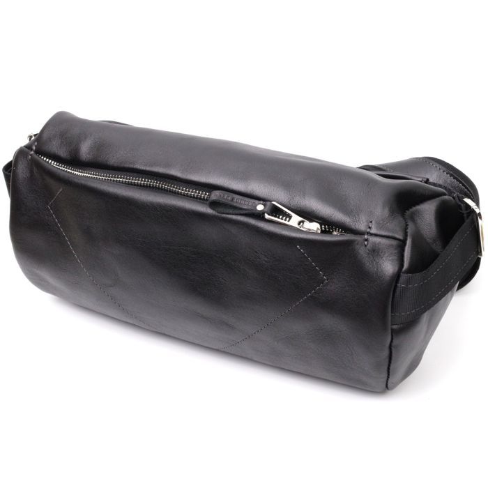 Сумка Grande Pelle Через плечо из натуральной кожи Черная (11649) изображение 2