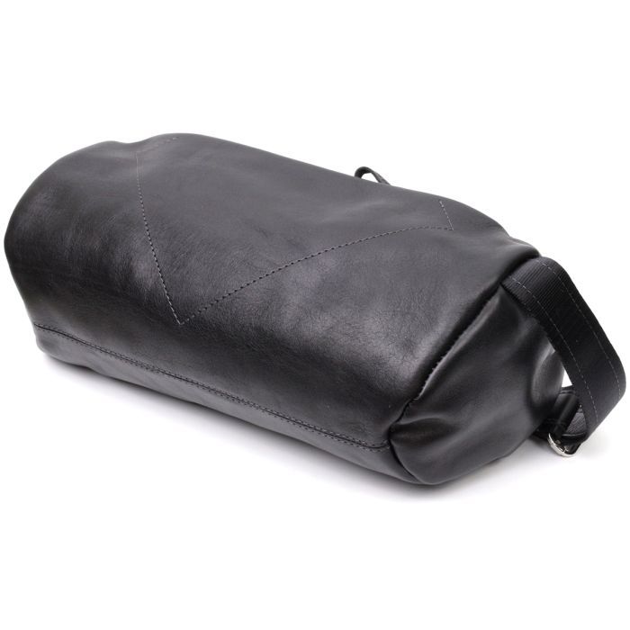 Сумка Grande Pelle Через плечо из натуральной кожи Черная (11649) изображение 5