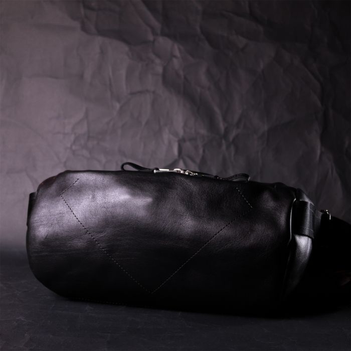 Сумка Grande Pelle Через плечо из натуральной кожи Черная (11649) изображение 9