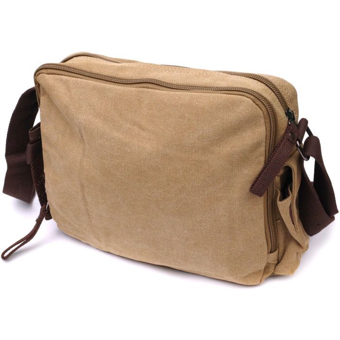 Сумка Vintage Мужская мессенджер из текстиля Песочная (22206) изображение 2