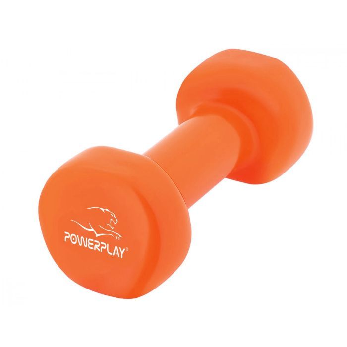 Гантель PowerPlay PP_4103 вінілова 1 кг Помаранчева (PP_4103_1kg) зображення 2