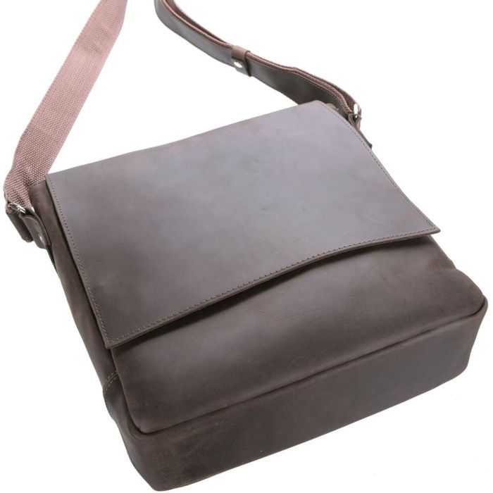 Сумка Shvigel Мессенджер Коричневая (00886) изображение 9