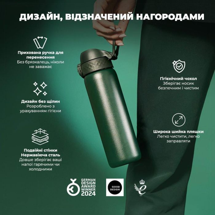Пляшка для води ION8 OneTouch Vacuum Insulated 500 мл Blue (I8TS500BLU) зображення 4