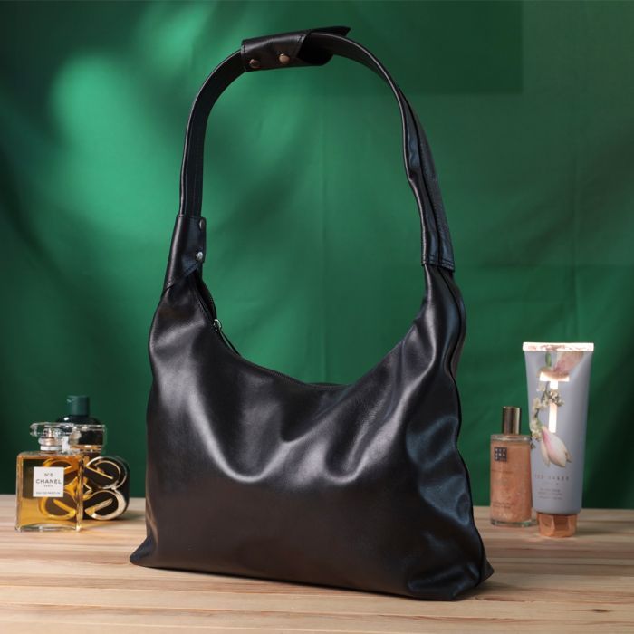 Сумка Shvigel На плечо из натуральной кожи Черная (22828) изображение 10