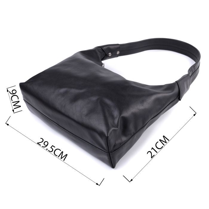 Сумка Shvigel На плечо из натуральной кожи Черная (22828) изображение 3