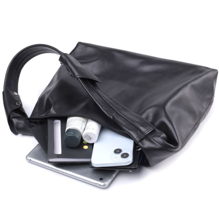 Сумка Shvigel На плечо из натуральной кожи Черная (22828) изображение 8