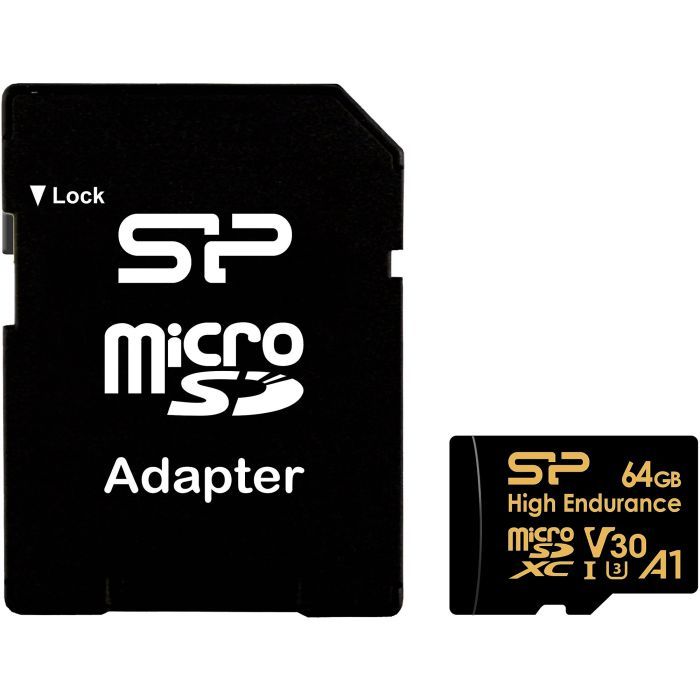 Карта памяти Silicon Power 64GB microSDXC class 10 UHS-I U3 V30 A1 High Endurance (SP064GBSTXDV3V1HSP) изображение 2