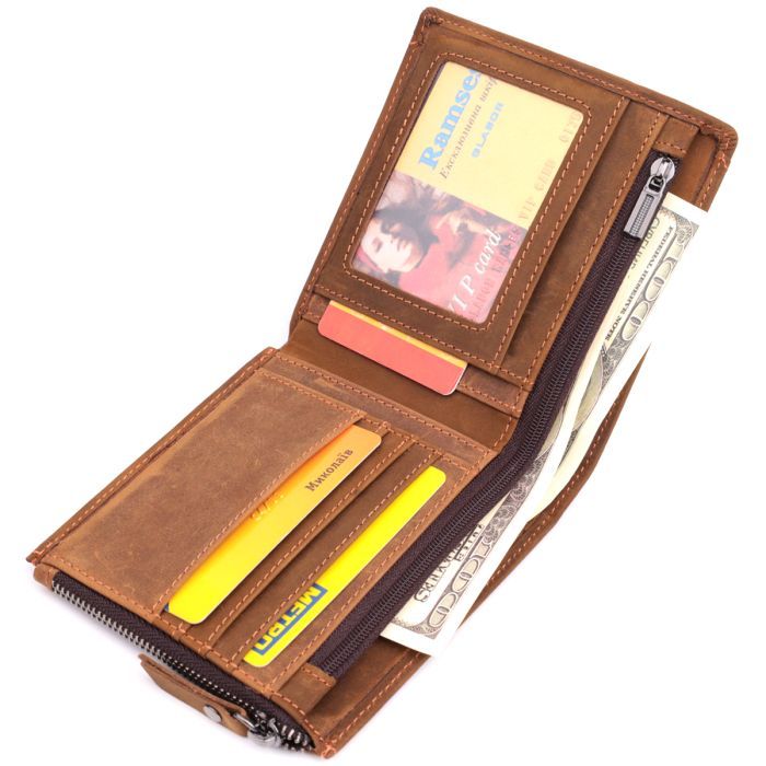 Гаманець Vintage З натуральної шкіри Коричневий (22856) зображення 7