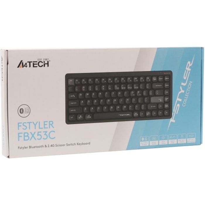 Клавиатура A4Tech FBX53C Wireless/Bluetooth UA Black (4711421001908) изображение 12
