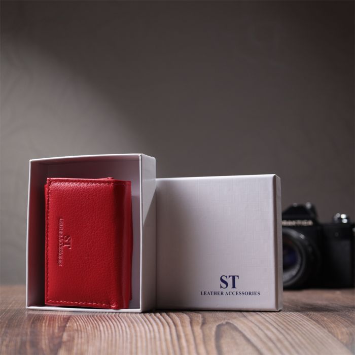 Гаманець ST Leather З натуральної шкіри Червоний (22741) зображення 11