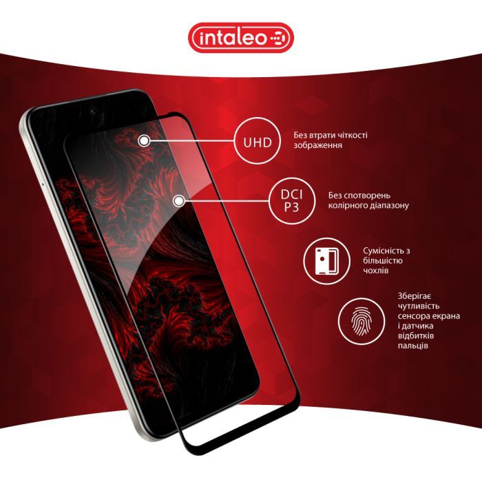 Стекло защитное Intaleo Full Glue Infinix Hot 50i Black (1283126607332) изображение 4
