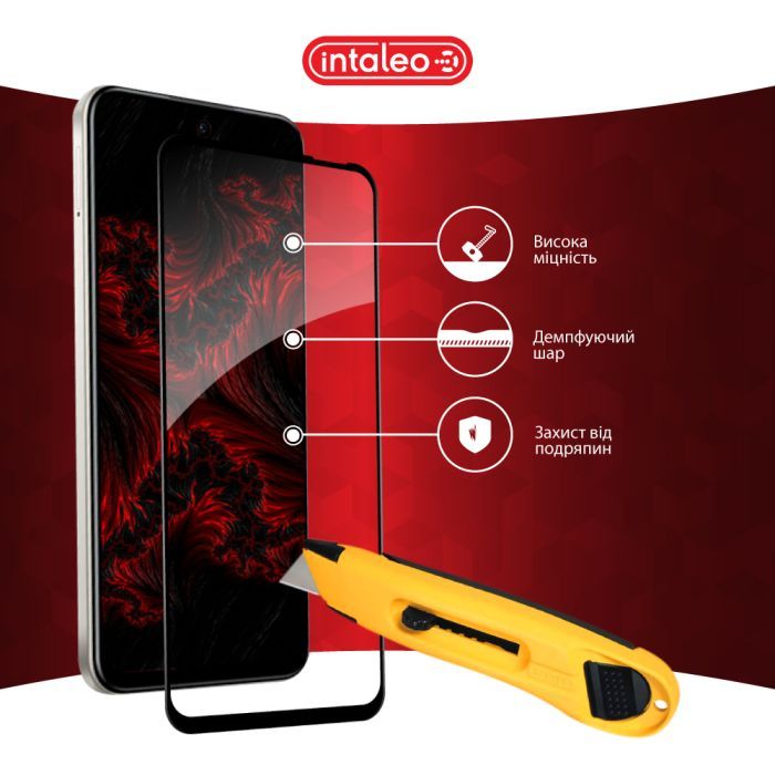 Стекло защитное Intaleo Full Glue Infinix Hot 50i Black (1283126607332) изображение 5