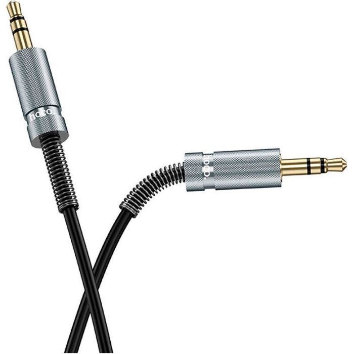 Кабель мультимедійний 3.5mm M to 3.5mm M 3.0m Black HOCO (6942007631235) зображення 3