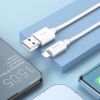 Дата кабель USB 2.0 AM to Lightning 1.0m Magic silicone X87 white HOCO (6931474783202) изображение 4