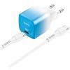 Зарядний пристрій HOCO C101A USB-C PD20W + cable USB-C to USB-C Ice Blue (6931474769398) зображення 3