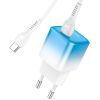 Зарядний пристрій HOCO C101A USB-C PD20W + cable USB-C to USB-C Ice Blue (6931474769398) зображення 4