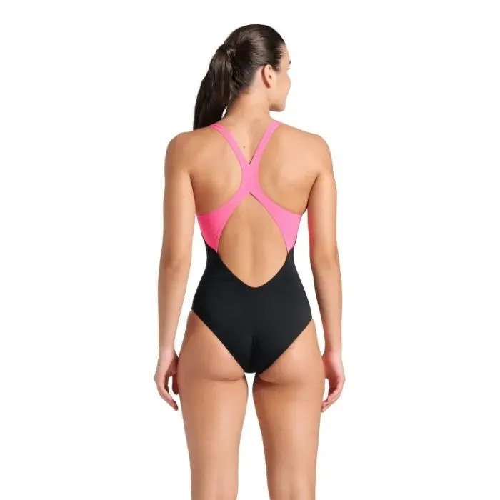 Купальник Arena Dreamhline Swimsuit V Back 008328-500 чорний, фіолетовий, бірюзовій 42 (3468337427971) изображение 2