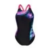 Купальник Arena Dreamhline Swimsuit V Back 008328-500 чорний, фіолетовий, бірюзовій 42 (3468337427971) изображение 3