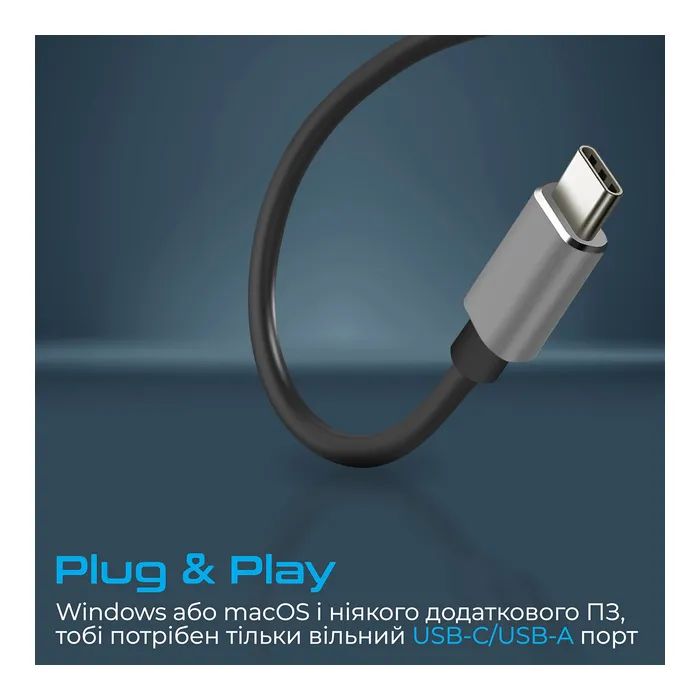Концентратор Promate USB-C 4-in-1 порти Promate litehub-4.grey (litehub-4.grey) зображення 5