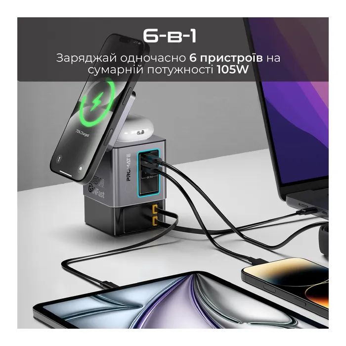 Зарядное устройство Promate wireless charger powersync-105 (powersync-105) изображение 2