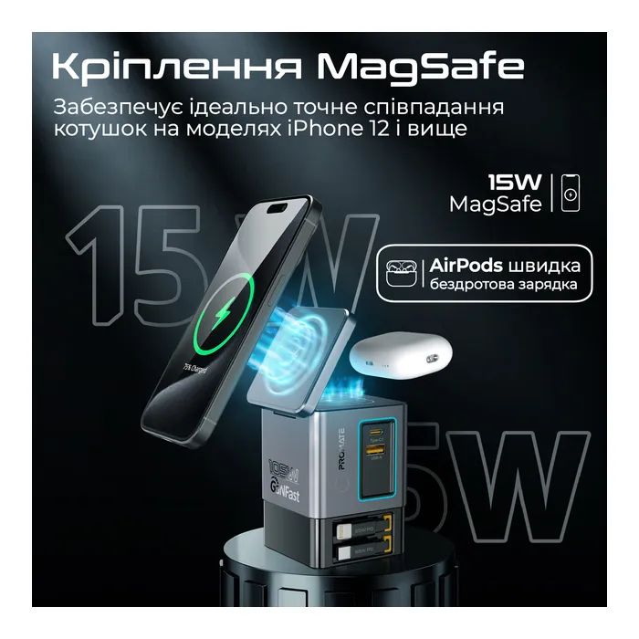 Зарядное устройство Promate wireless charger powersync-105 (powersync-105) изображение 4