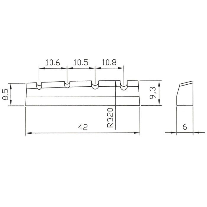 Поріжок для гітари Paxphil NT007 White зображення 2