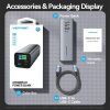 Батарея універсальна Vention 27000mAh 140W 5A PD, QC/3.0, 2xUSB-C, USB-A, LED Display, Gray (FHVH0) зображення 3