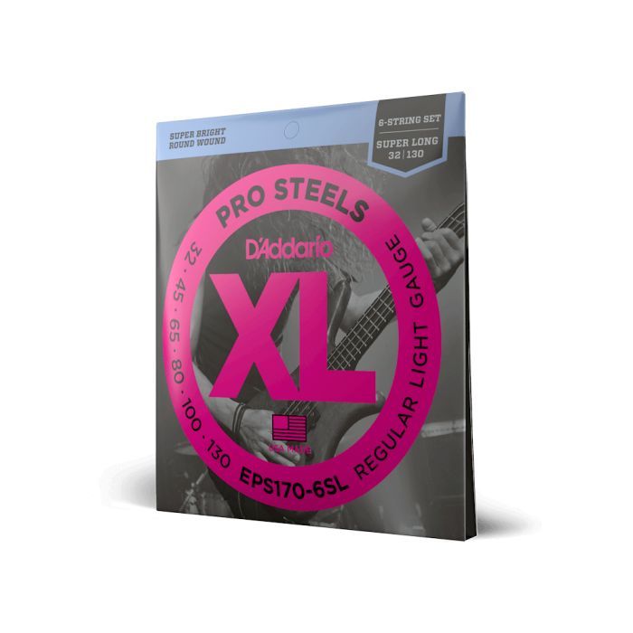 Струни для гітари D'Addario ProSteels Bass Light 6-String (32-130) (EPS170-6SL) зображення 2
