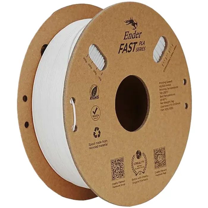 Пластик для 3D-принтера Creality 1.75мм Fast PLA Filament Ender 2x1кг, white (3301010396) изображение 2