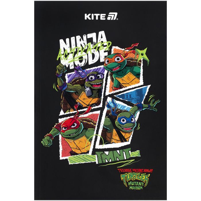 Блокнот Kite А5 Ninja Turtles 2 термобиндер, 64 листа, нелинованный (NT25-193-2)