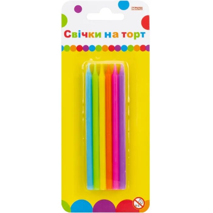 Свеча Maxi 12 шт на торт, 10 см (MX620186)