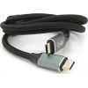 Дата кабель USB-C to USB-C 1.0m USB 3.2 Gen2 100W 10Gbps 4K60Hz black Voltronic (YT-TC-TC-B-1m)
