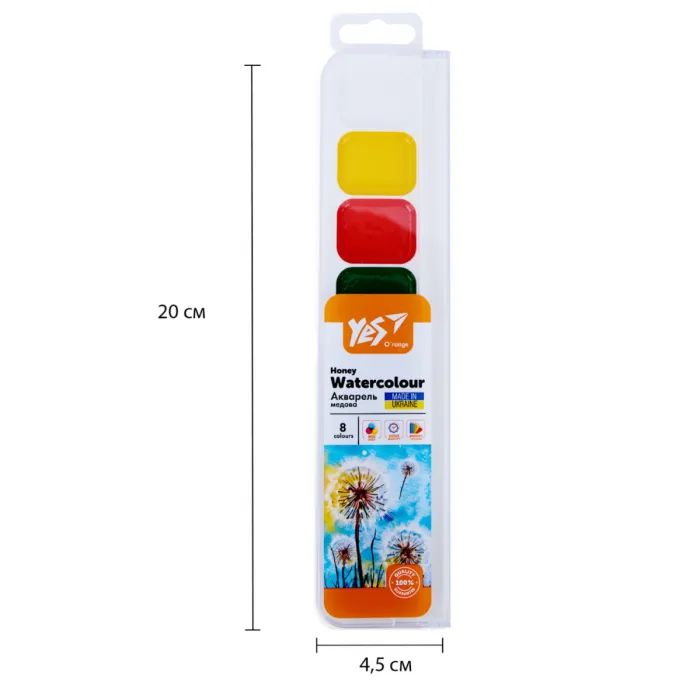 Акварельные краски Yes Orange Line 6 кольорів б/к (110297) изображение 6